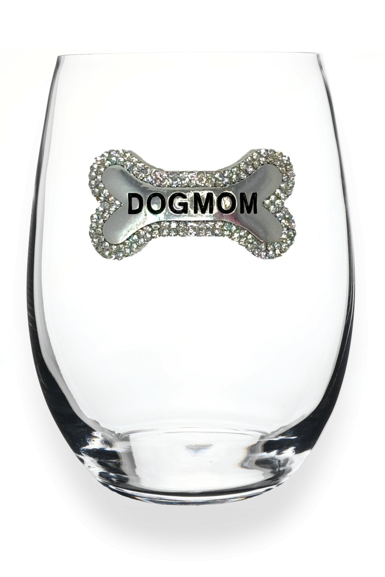 Dog Mom Stemless Wine Glass
