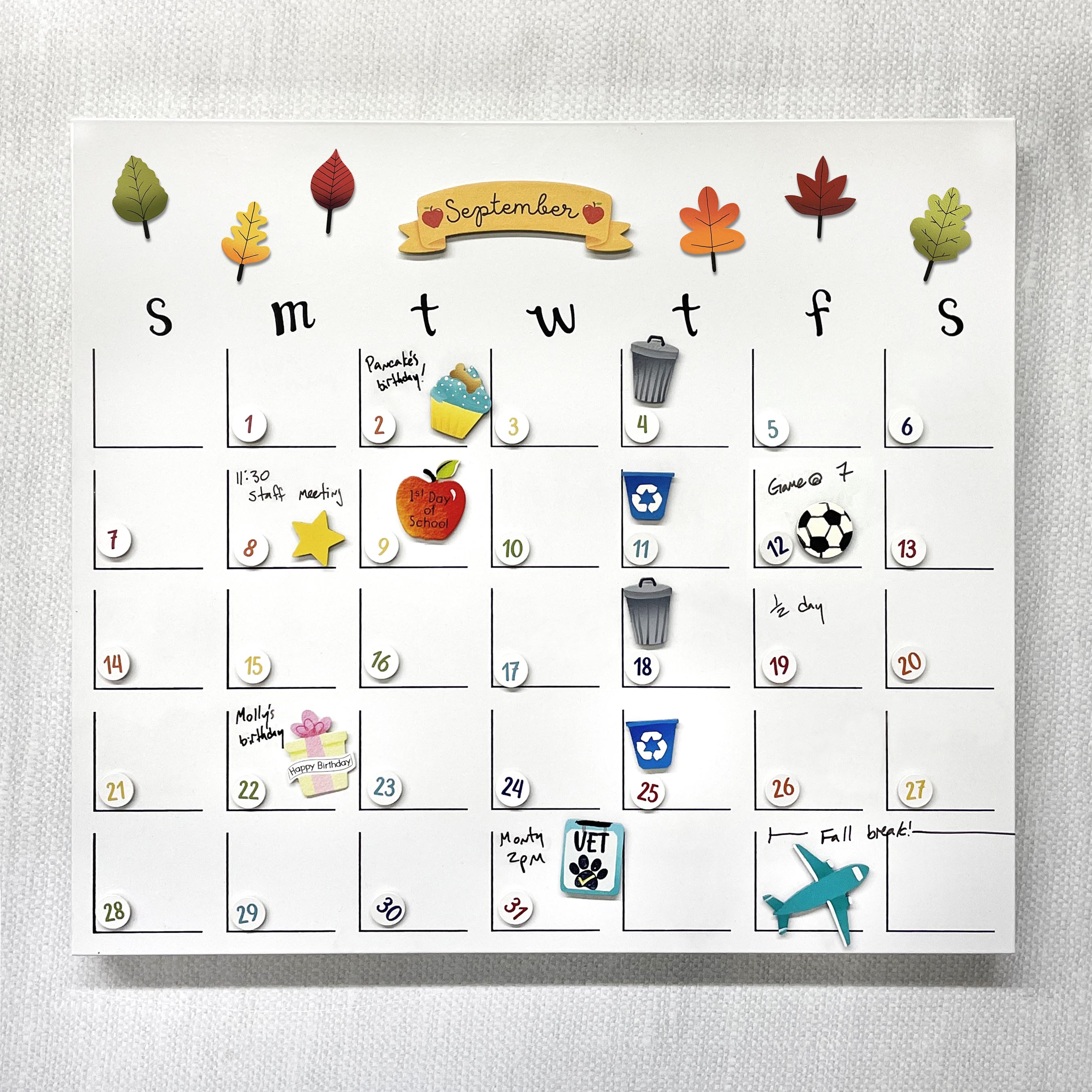 PET CALENDAR MAGNETS SET OF 3