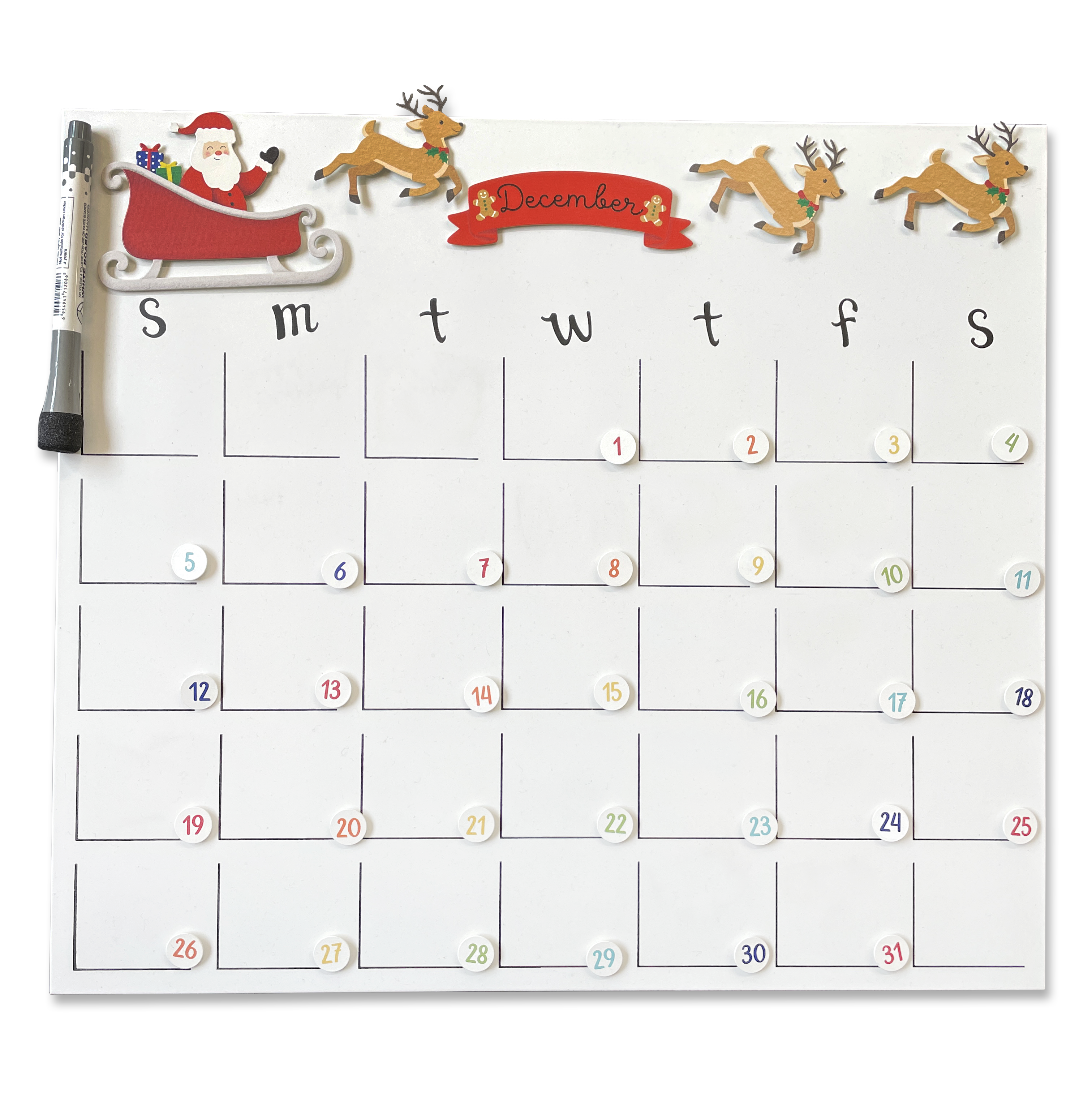 CALENDAR MONTH MAGNETS SET OF 12