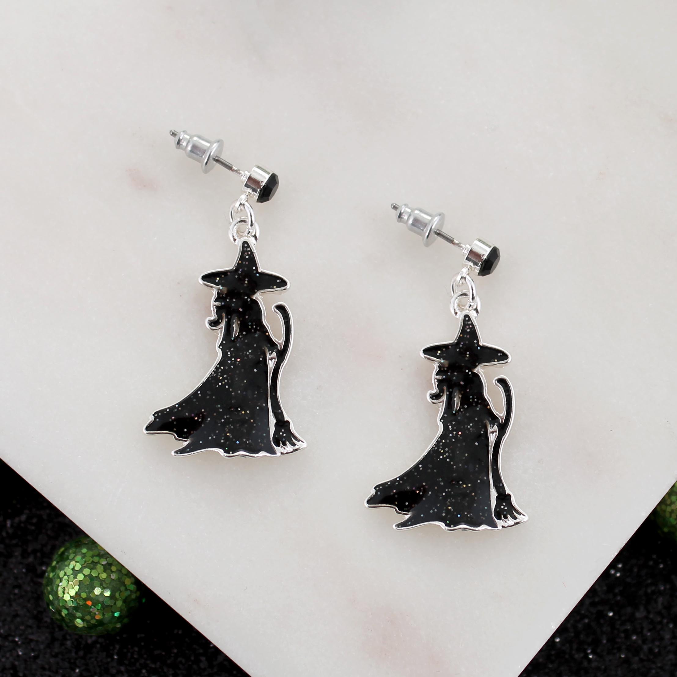 Glitter Witch Earrings