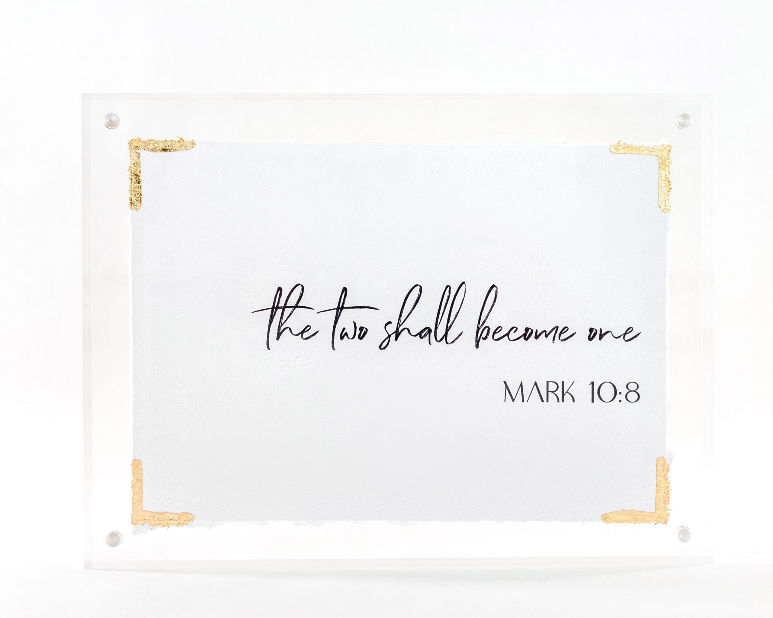 6" x 8" Acrylic Frame w/ Gold Accents - God Promises