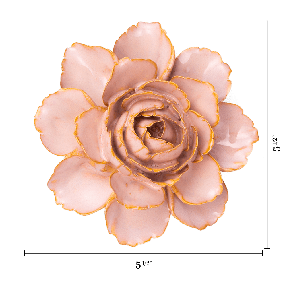 Ceramic Flower Collection Rose Pink Camellia