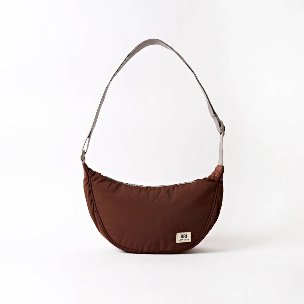 FARRINGDON HALF MOON BAG-CHOCOLATE