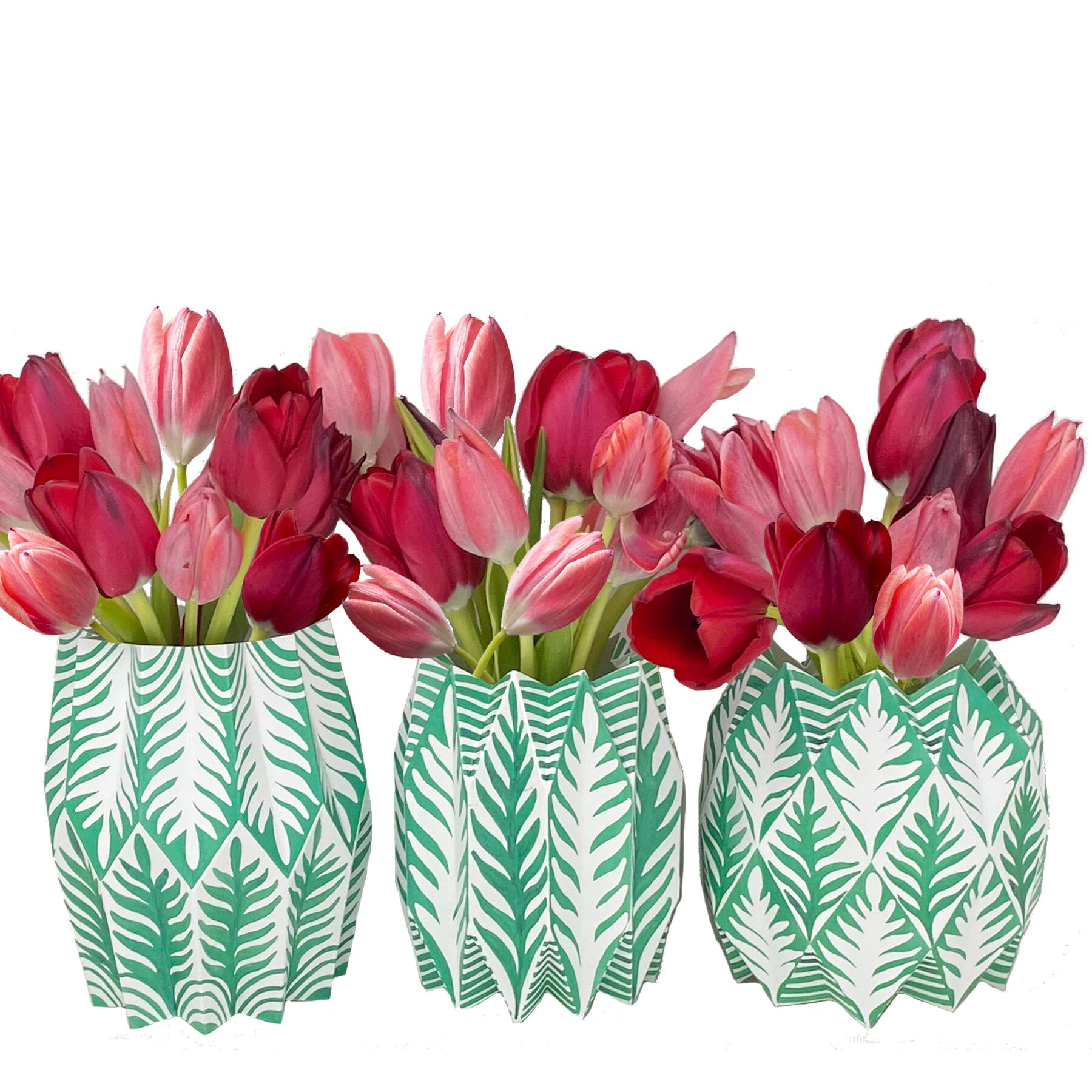 Fern Paper Vase Wrap (set of 3)