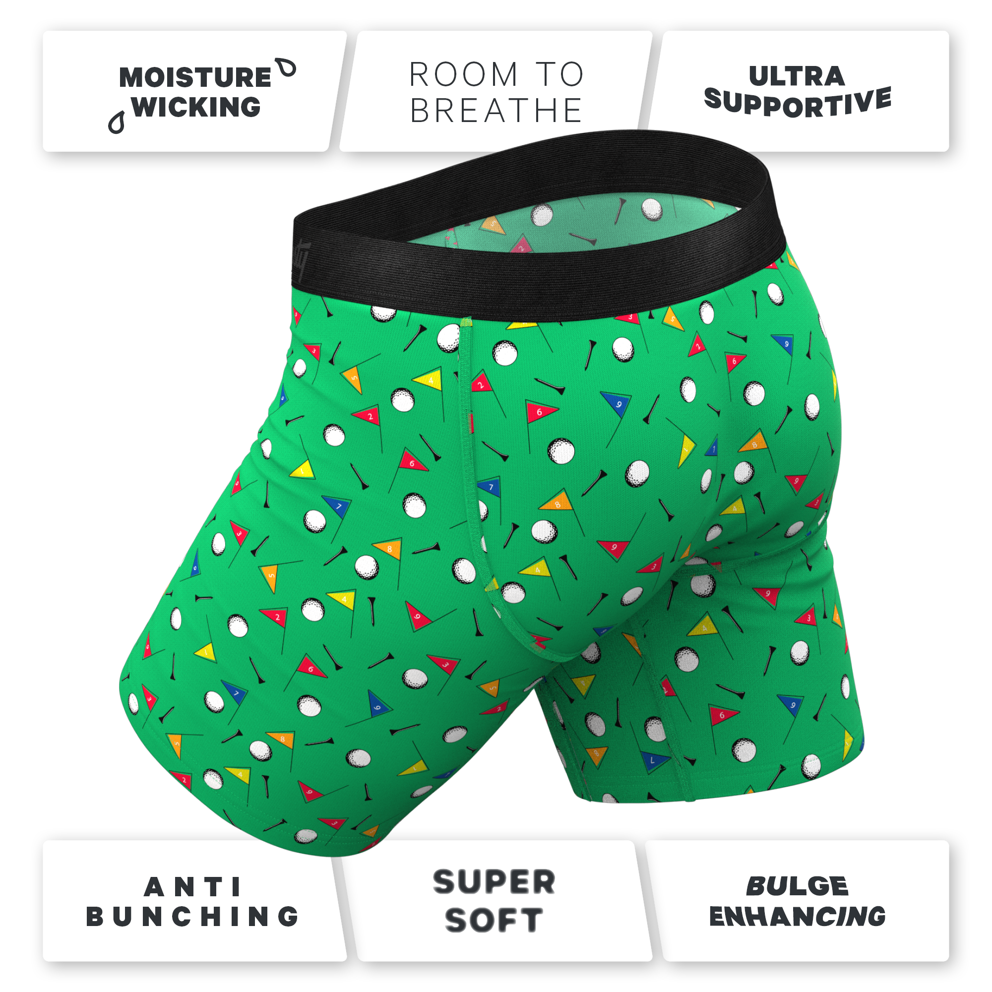 Ball Hammock Pouch Men's Underwear - The Front Nine w/Fly - XL