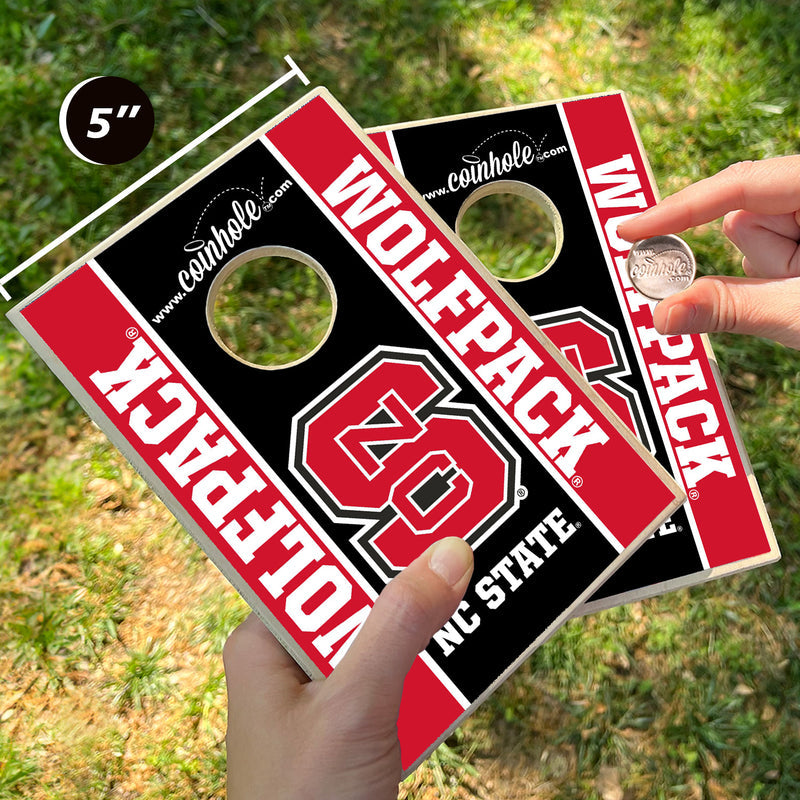 NC State Black S Wolfpack Black Coinhole Game Set