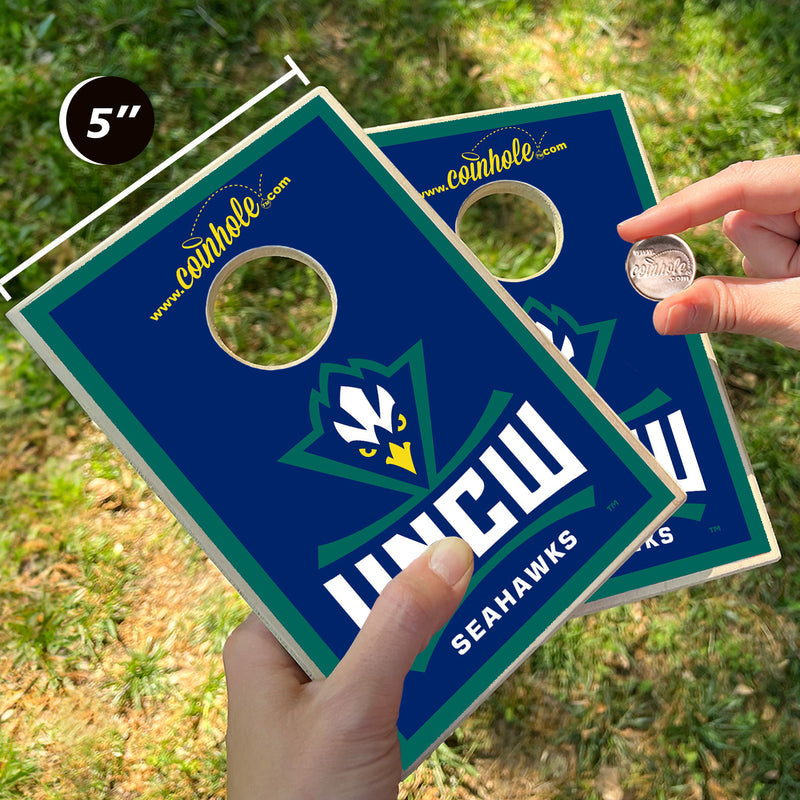 University of North Carolina Wilmington Blue Coinhole Game Set