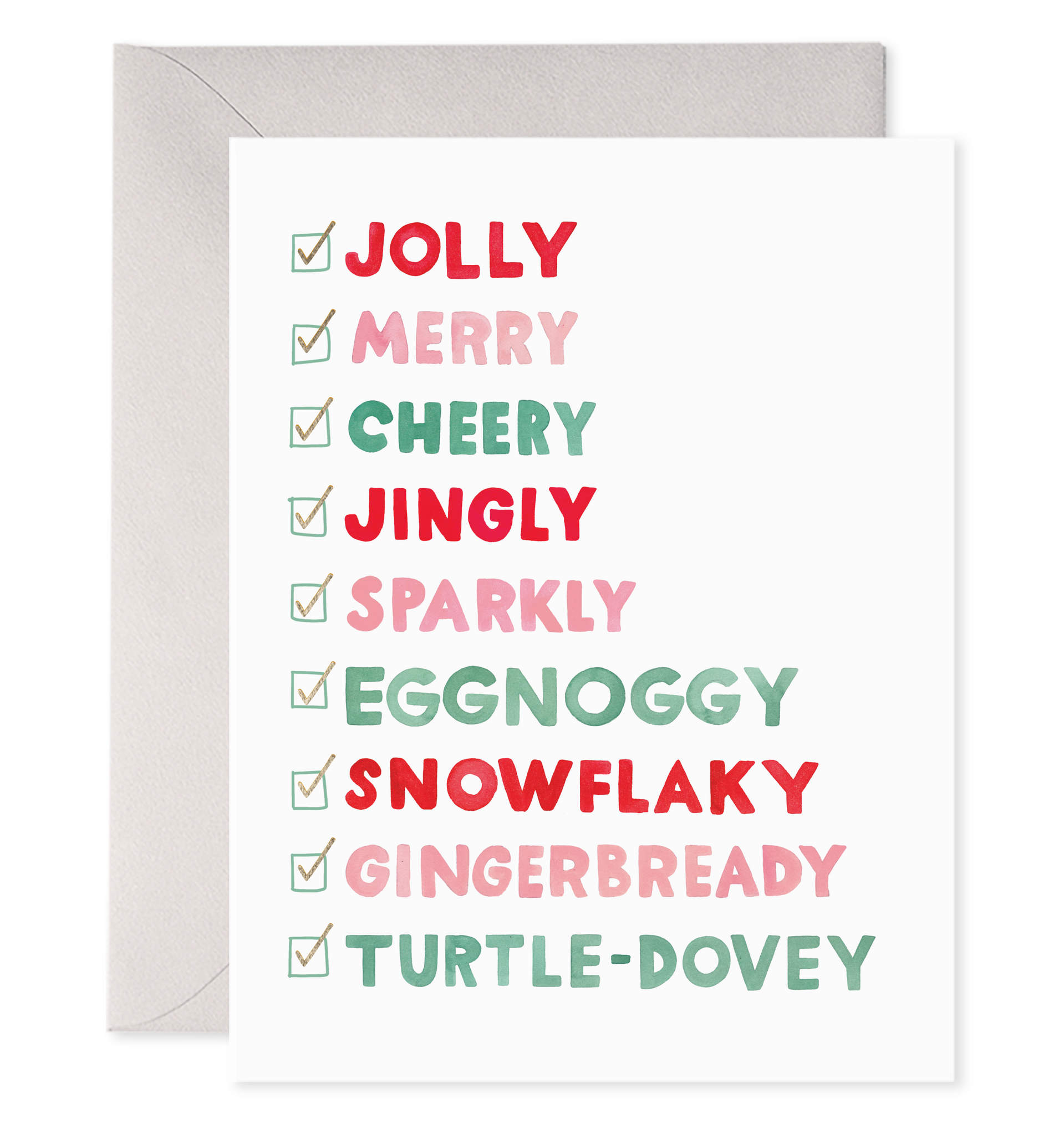 HOLIDAY CHECK LIST GREETING CARD