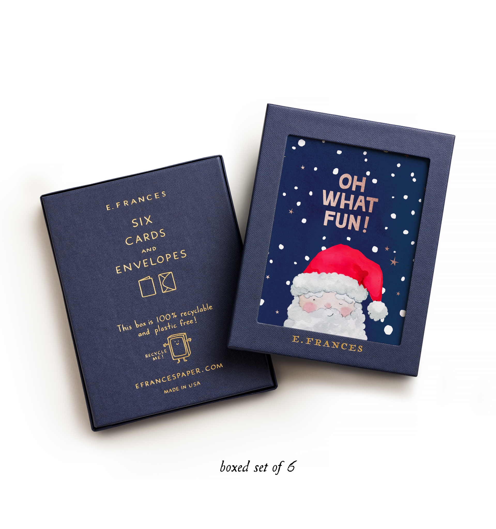 OH WHAT FUN SANTA- GREETING CARD