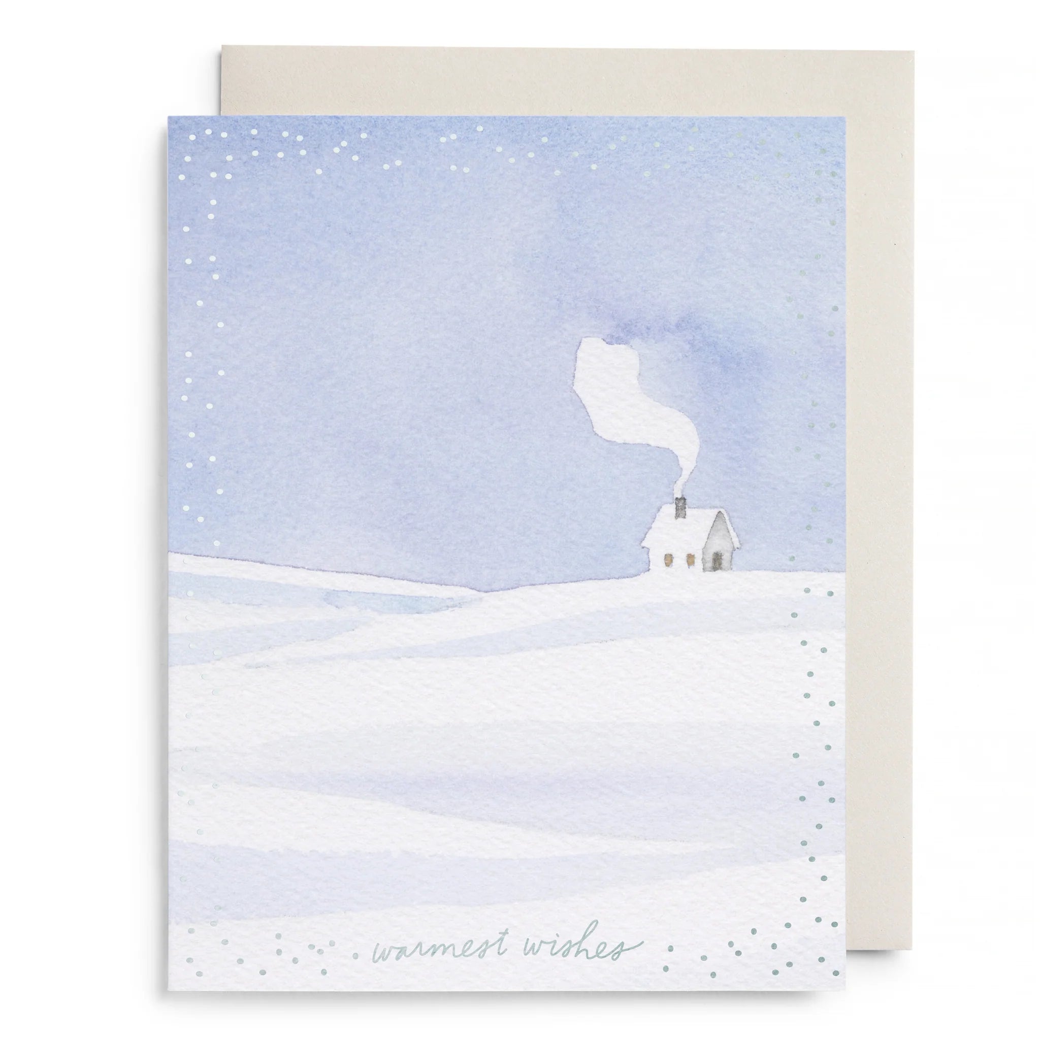 SNOWY CABIN HOLIDAY GREETING CARD