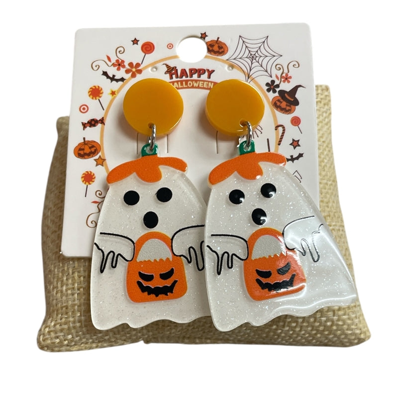 Ghost w/Treat Bag Earrings