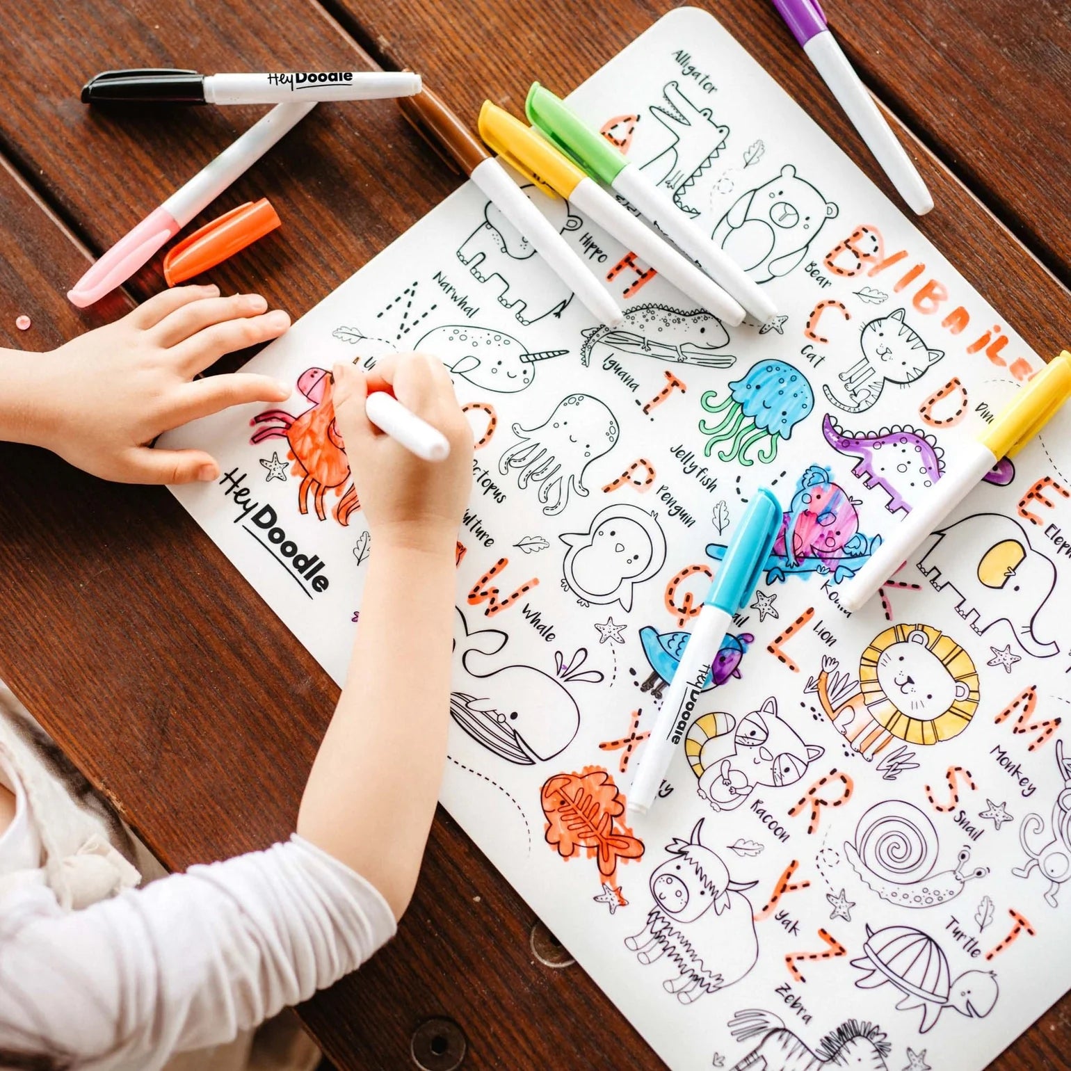 REUSABLE SILICONE ACTIVITY MAT W/MARKERS-"INTO THE WILD"