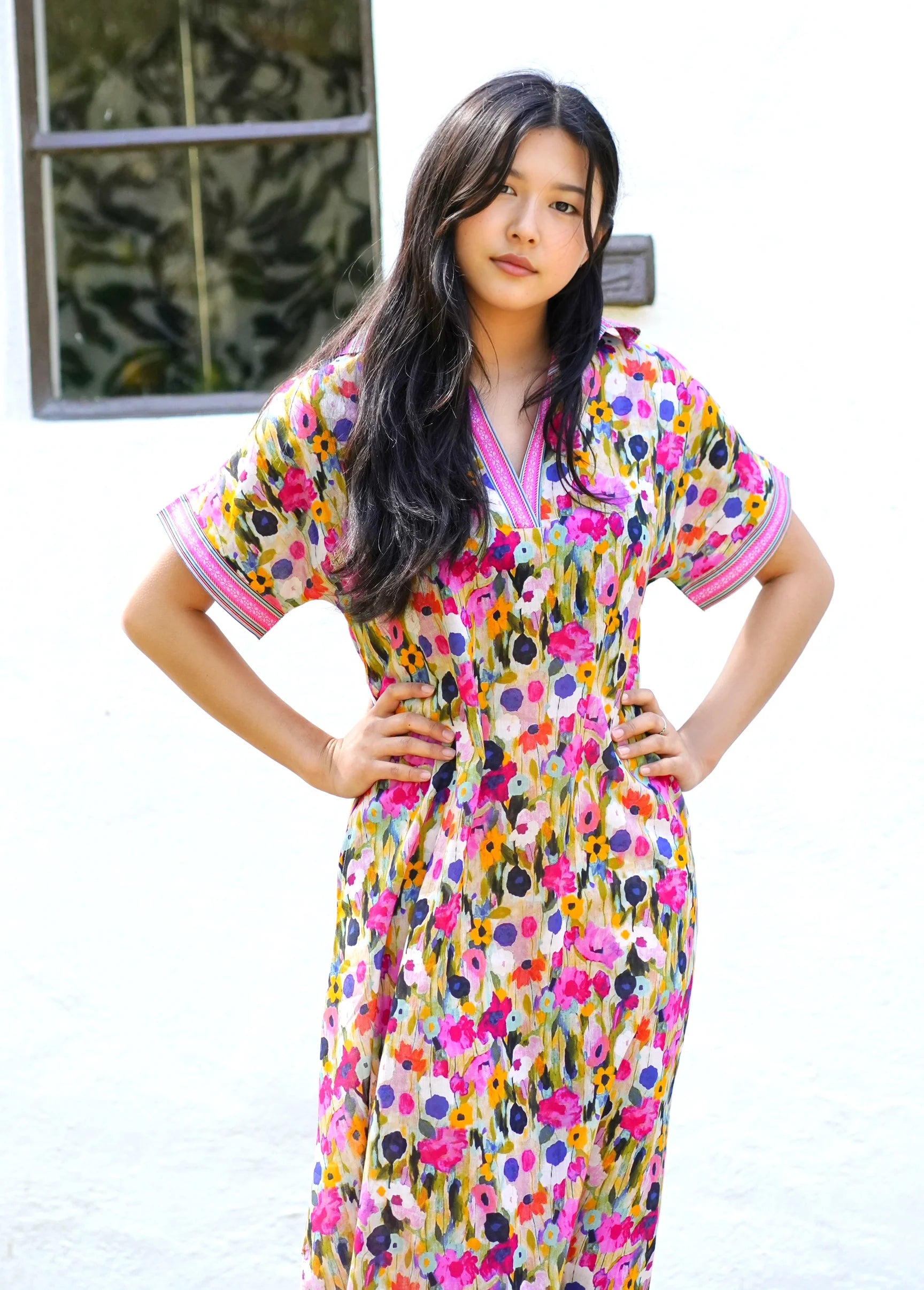 TALLULAH DRESS-FLORAL PINK-XL