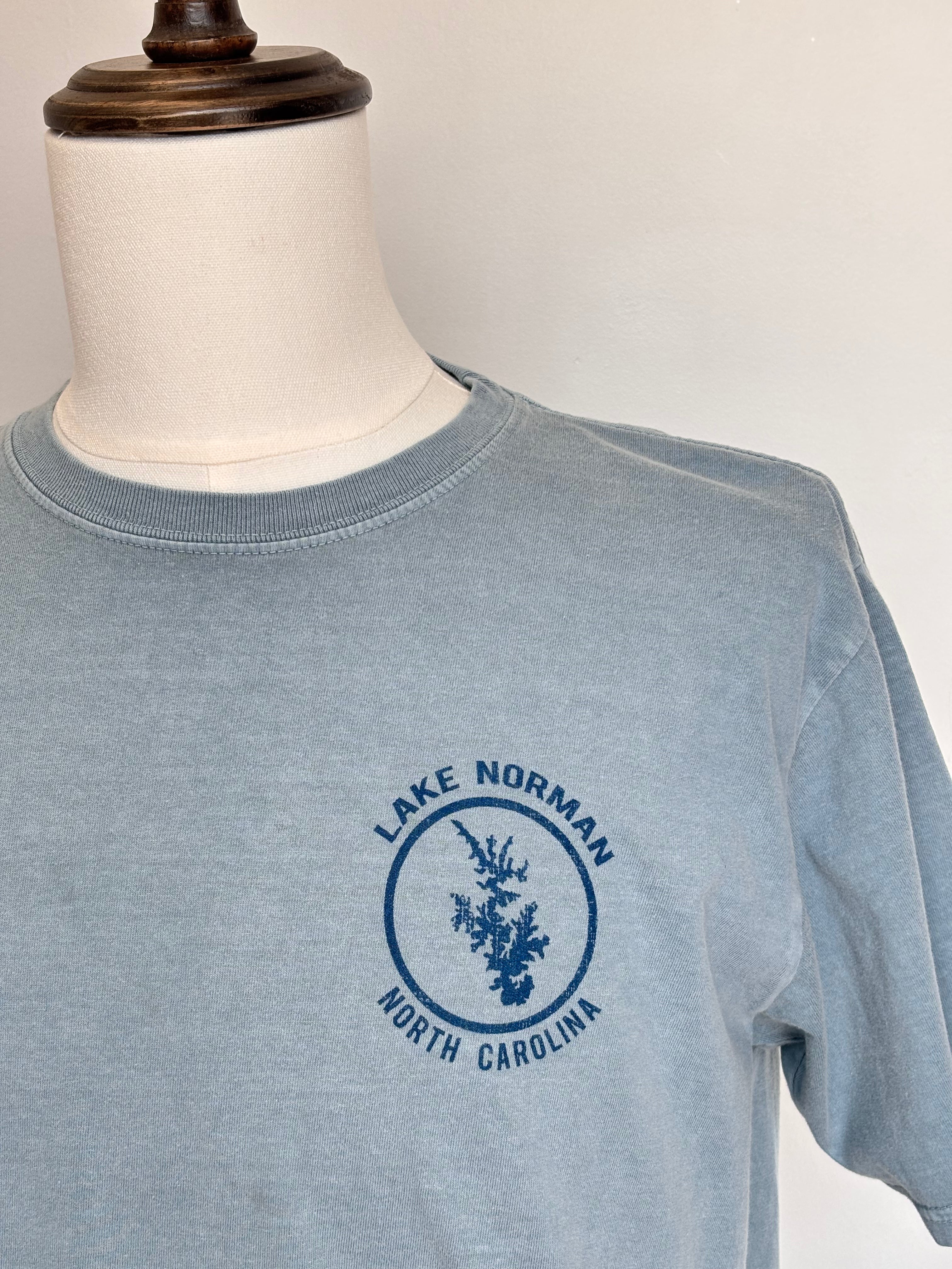 LKN MENS RINGSPUN TEE-DENIM-MED