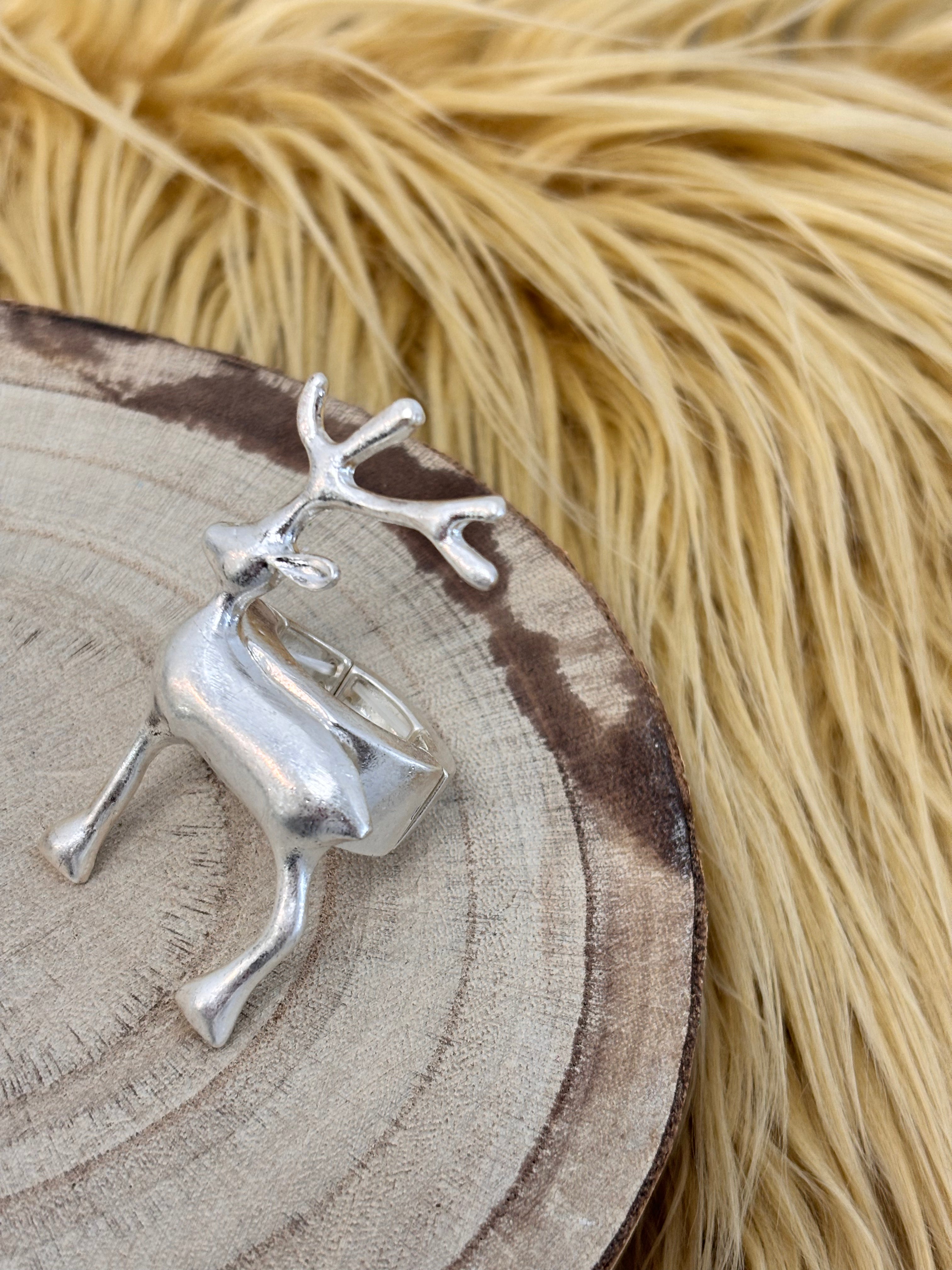Silver Reindeer Ring
