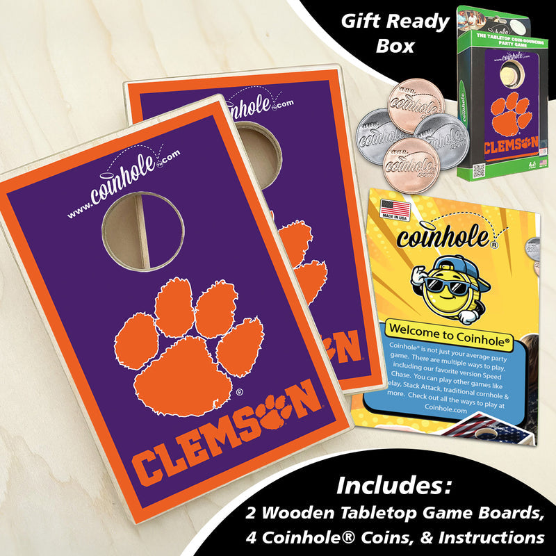 Clemson University Coinhole Game Set