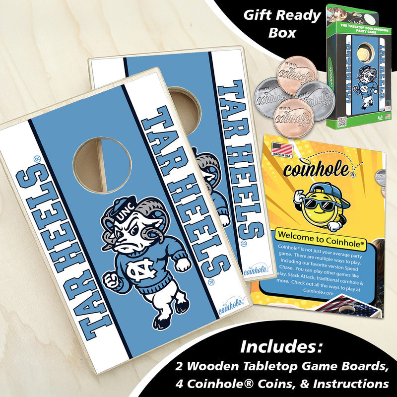 universtiy of north carolina chapel hill ram coinhole game