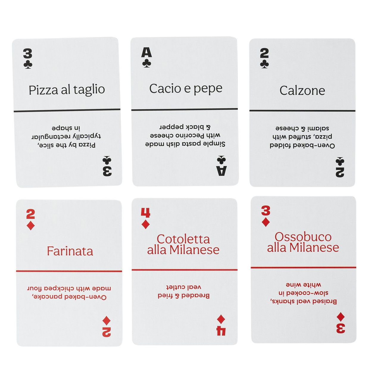 Italian Street Food Playing Cards