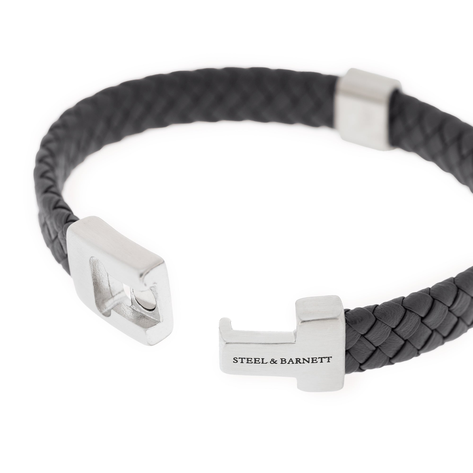LEATHER BRACELET-HARRISON-BLACK-SMALL