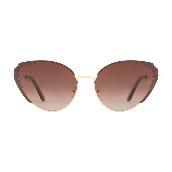 Lotus - Gold Frame/Brown Cateye Accent/Tortiose Tips - Brown Lens - Polarized