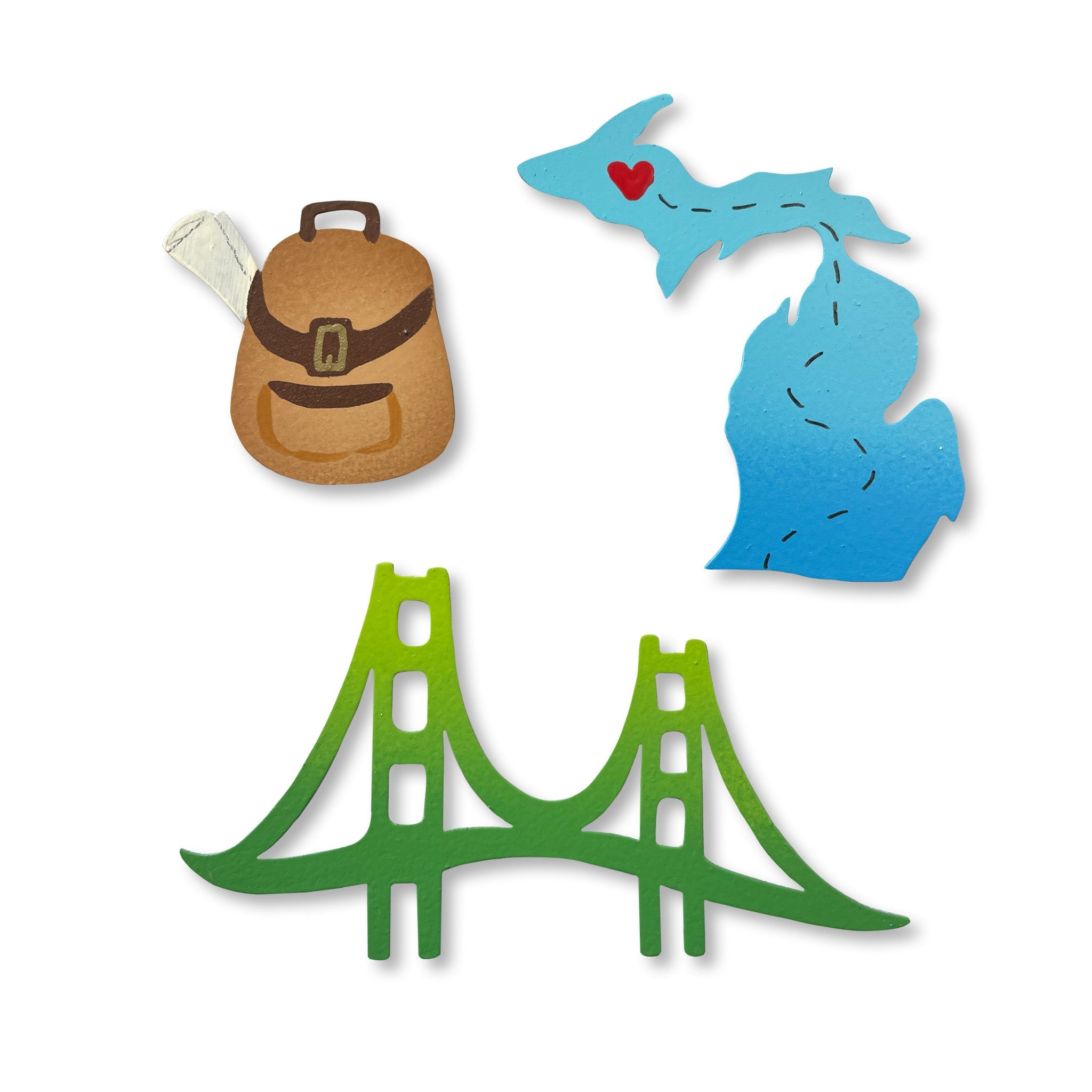 TRAVEL MAGNETS SET OF 3