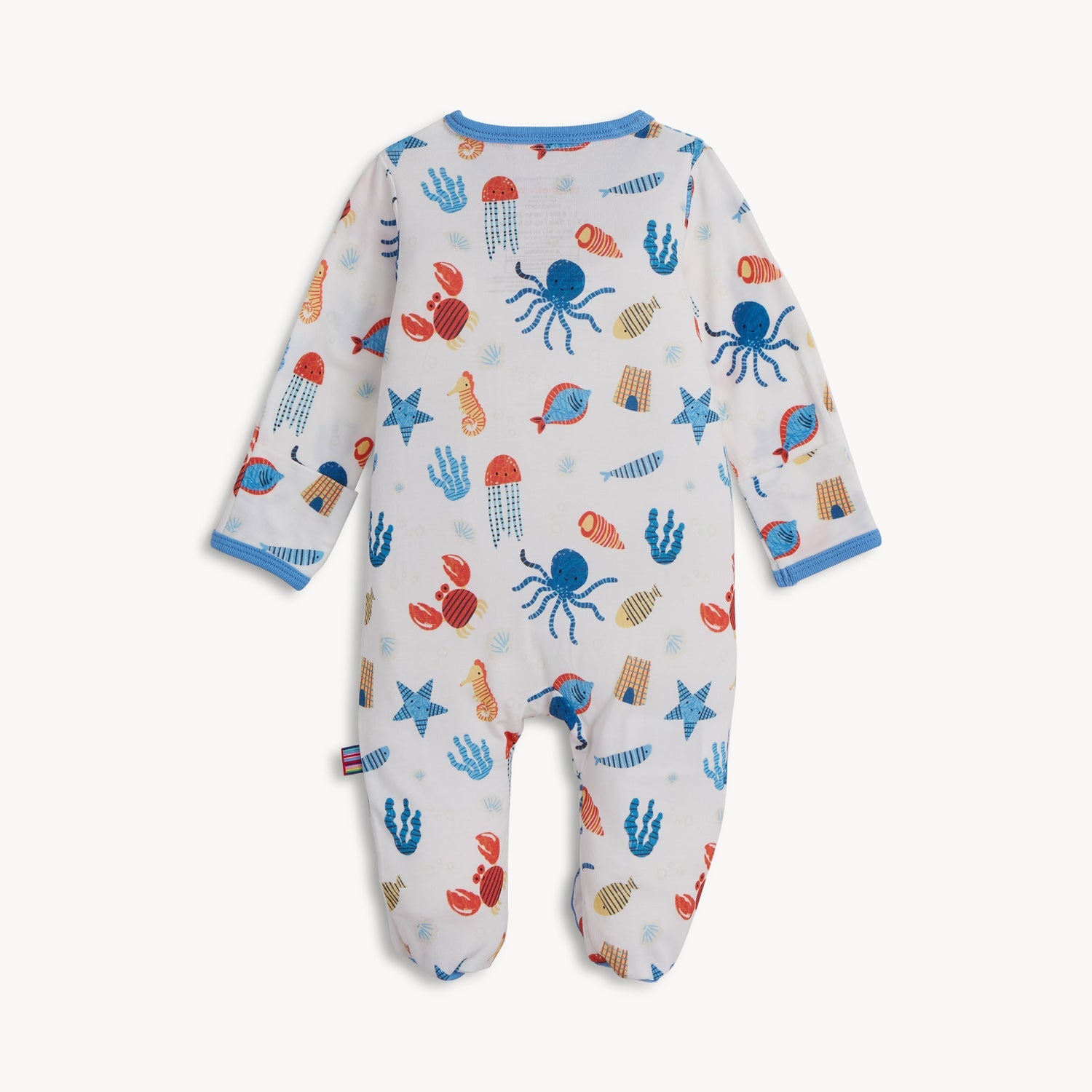 Deep Chic Modal Magnetic Footie- Blue 3-6 Mos.
