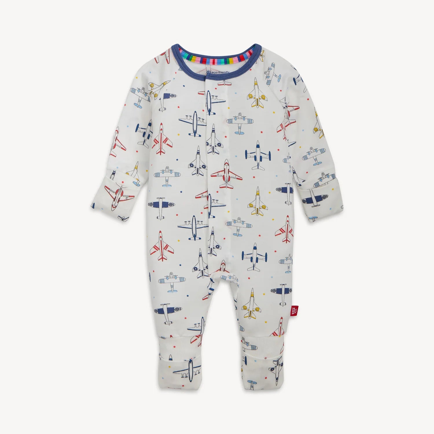 Just Plane Fun Modal Magnetic Convertible Coverall 3-6 Months