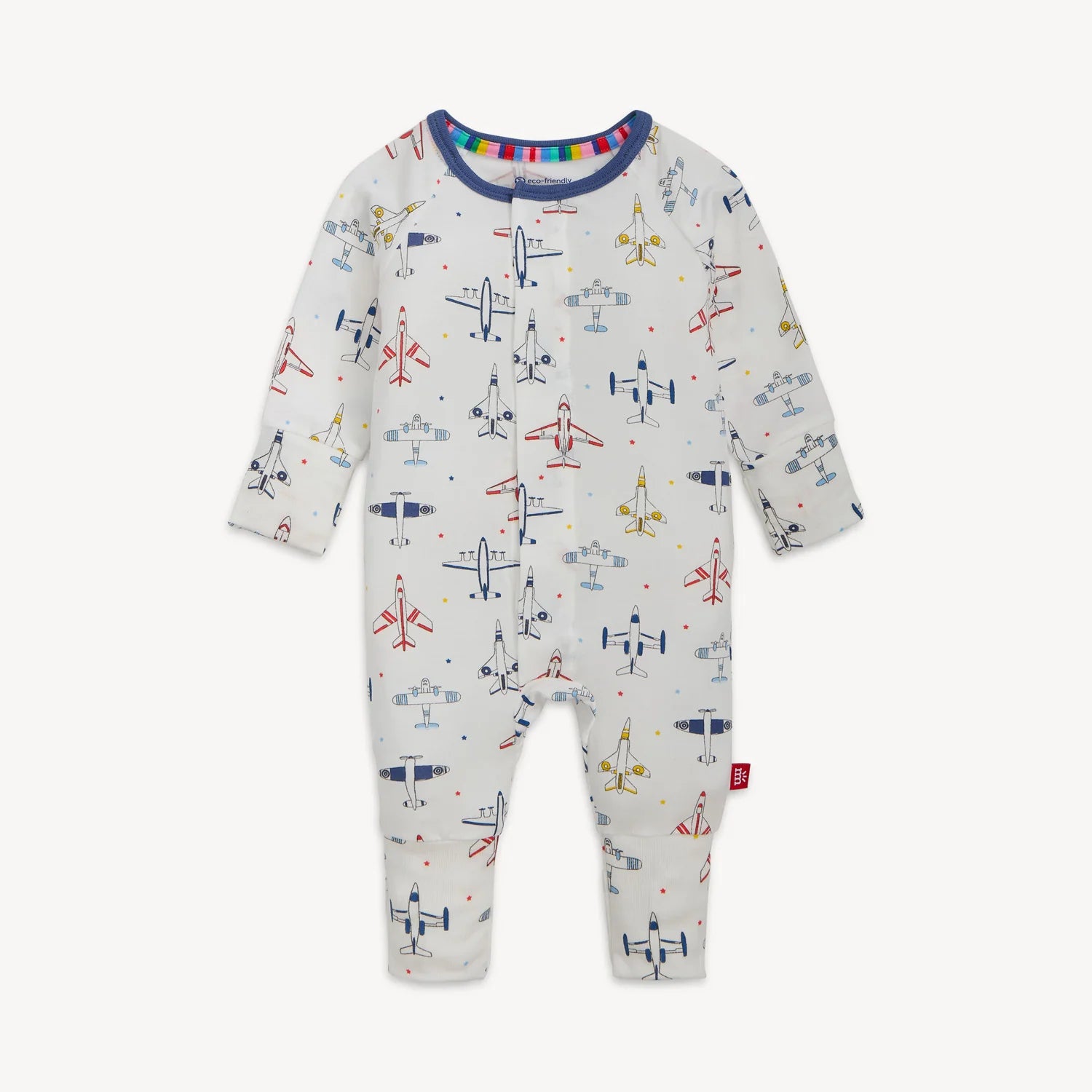 Just Plane Fun Modal Magnetic Convertible Coverall 3-6 Months