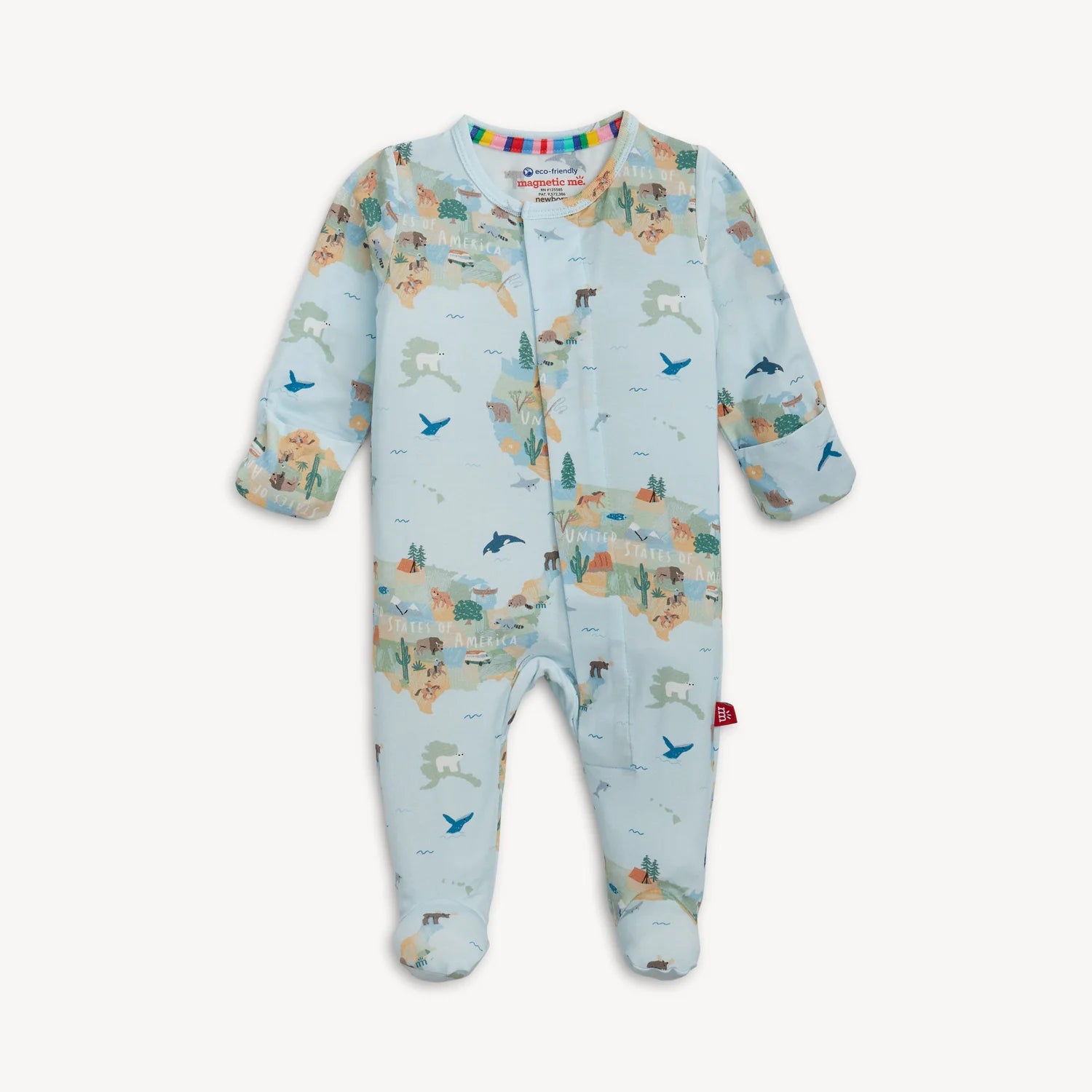 America the Beautiful Modal Magnetic Footie 3-6 Months