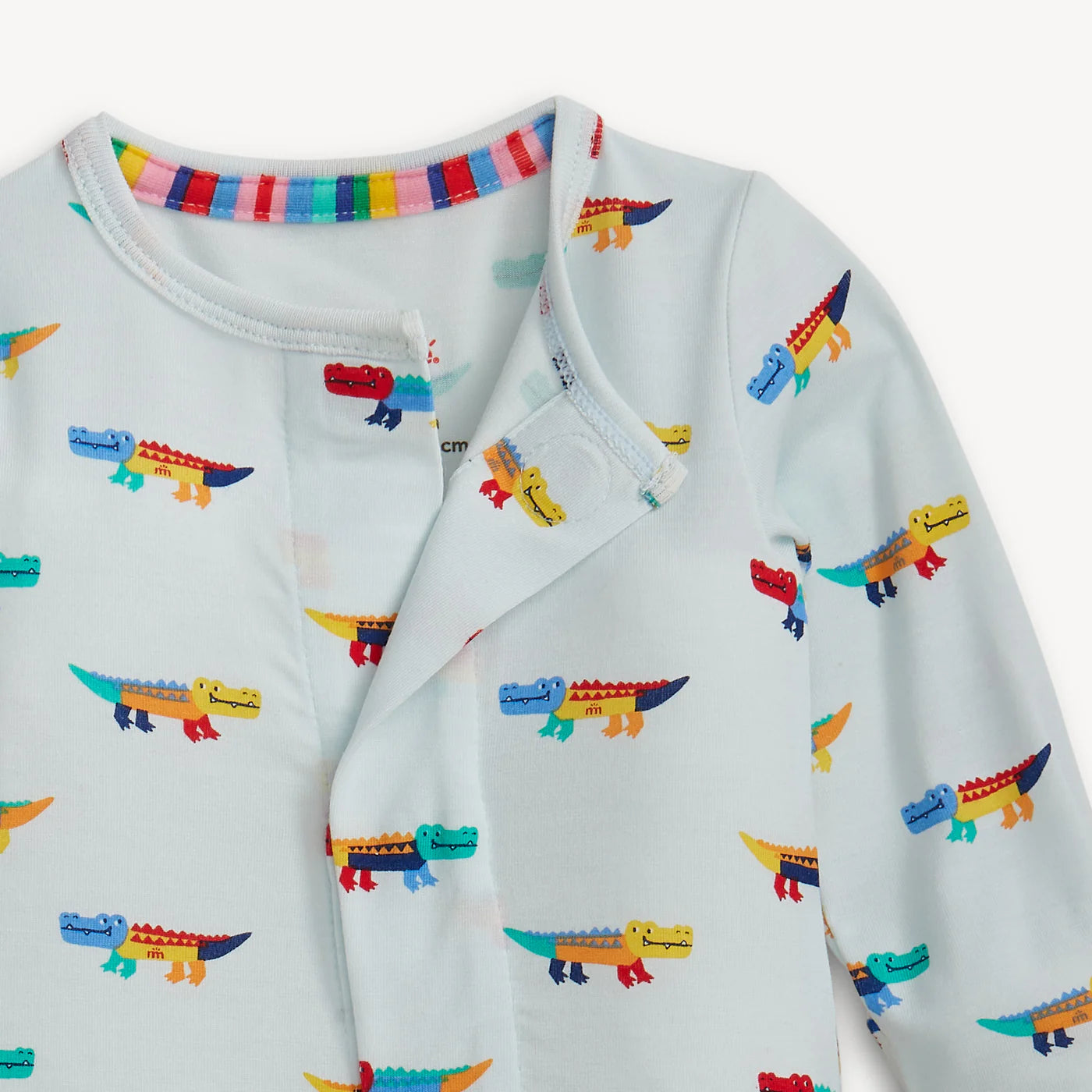 CROCODILE COLORPOP BLUE MODAL FOOTIE-6-9MOS