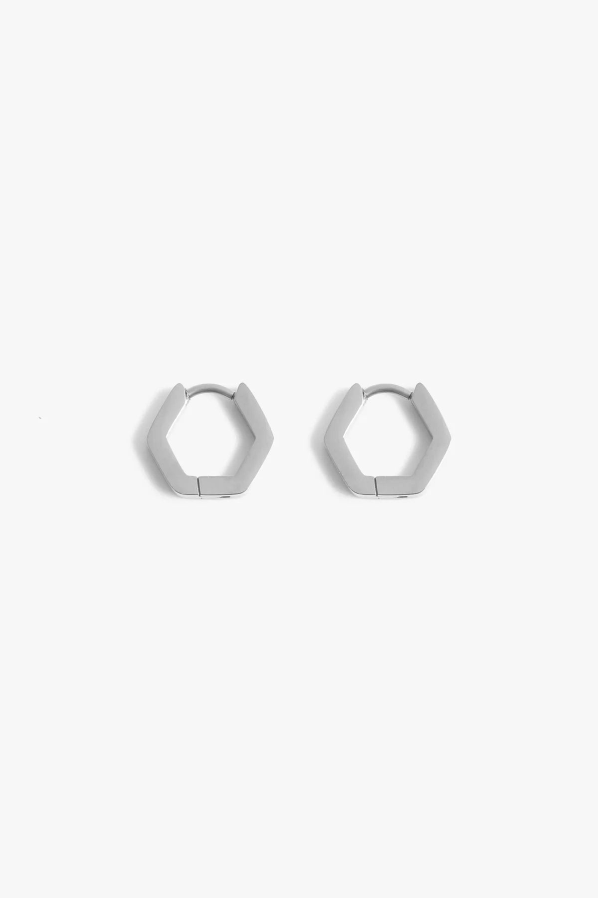 Hex Huggies - Silver