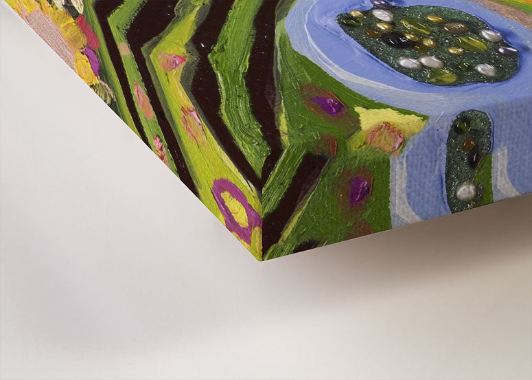 Wildflower Bed - Neutral Canvas Art 14"x18"