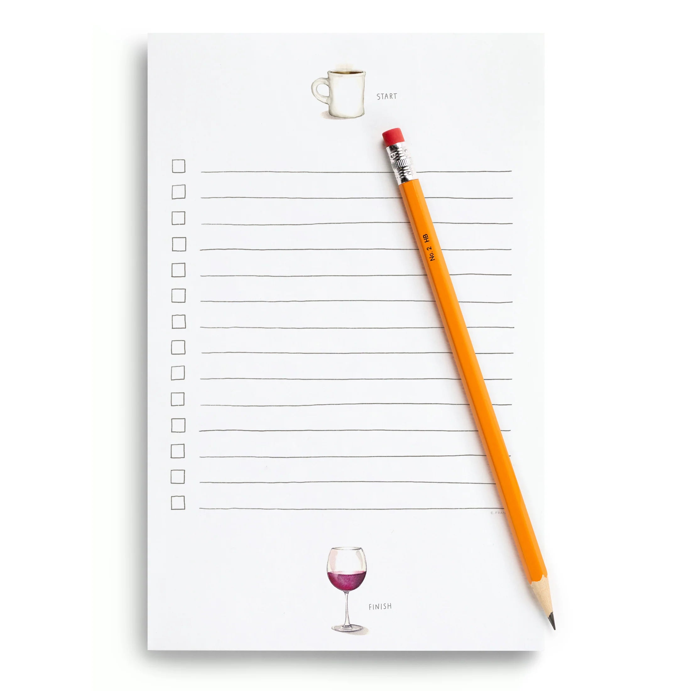 START & FINISH NOTEPAD