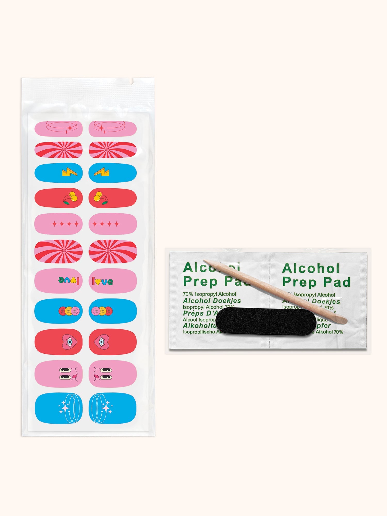NAIL WRAP KIT RETRO VIBES