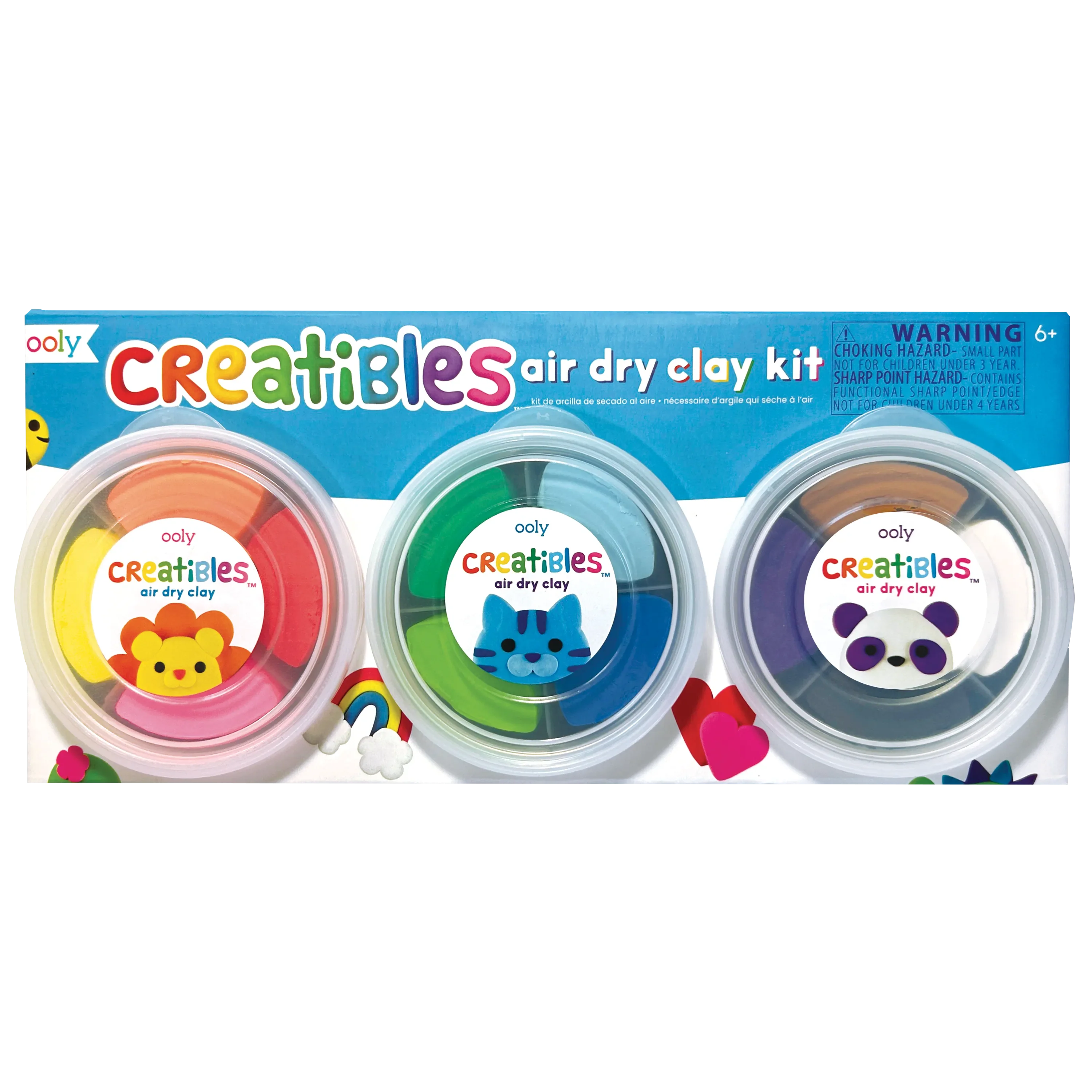 Creatibles: Air Dry Clay Kit (Set of 12 colors & 3 tools)