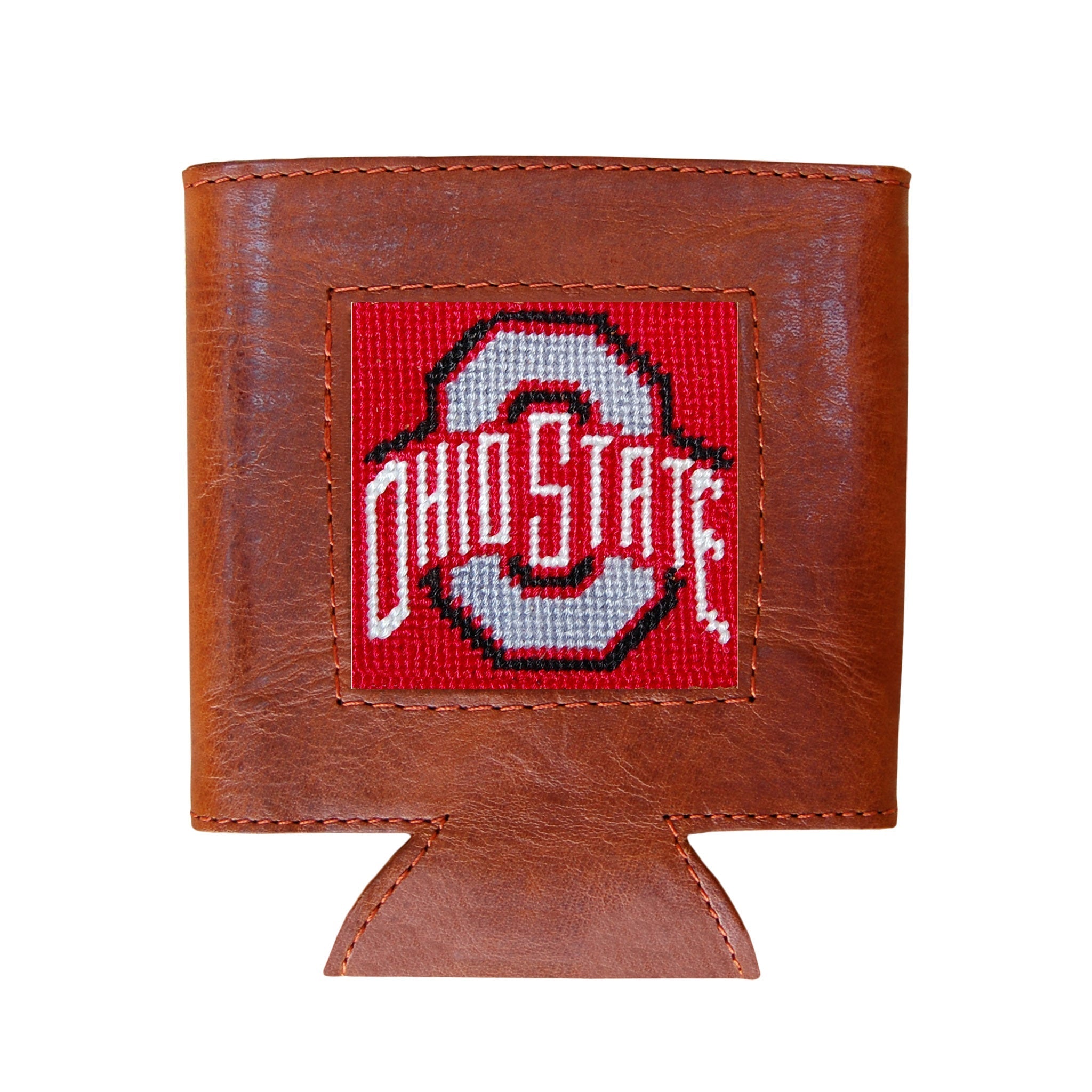 Ohio State (Red) - Needlepoint Can Cooler