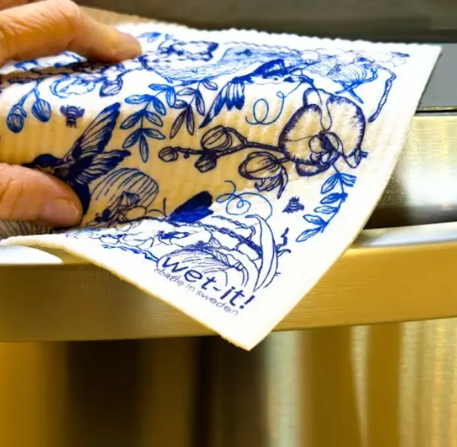 ORCHID GARDEN BLUE SWEDISH CLOTH