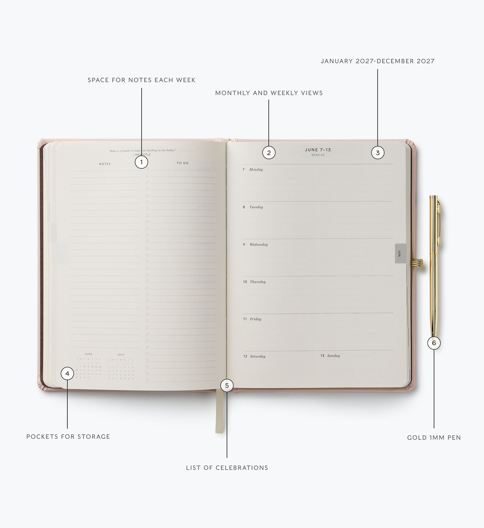 2027 PAISLEY 12 MONTH HARDCOVER PLANNER & PEN