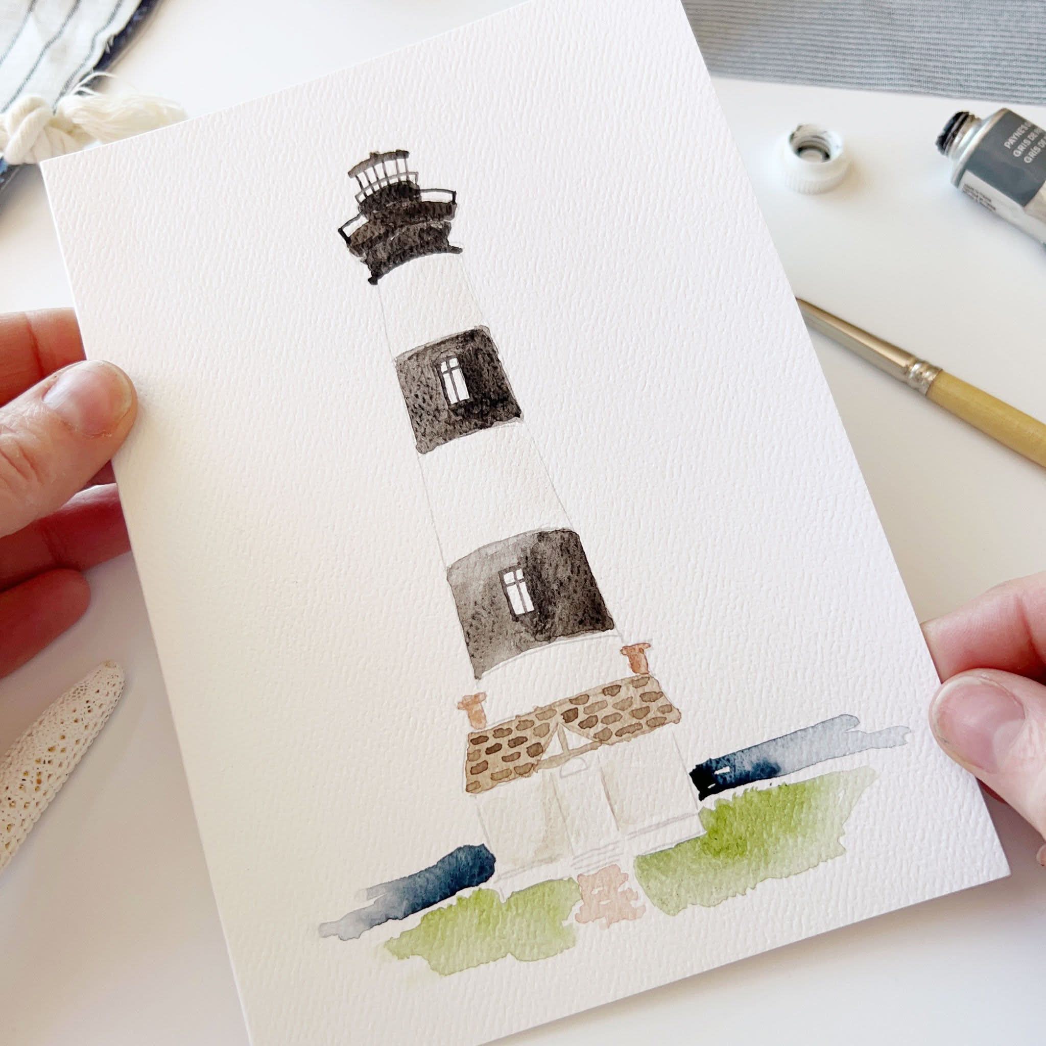 SEASIDE PAINTABLE NOTE CARDS