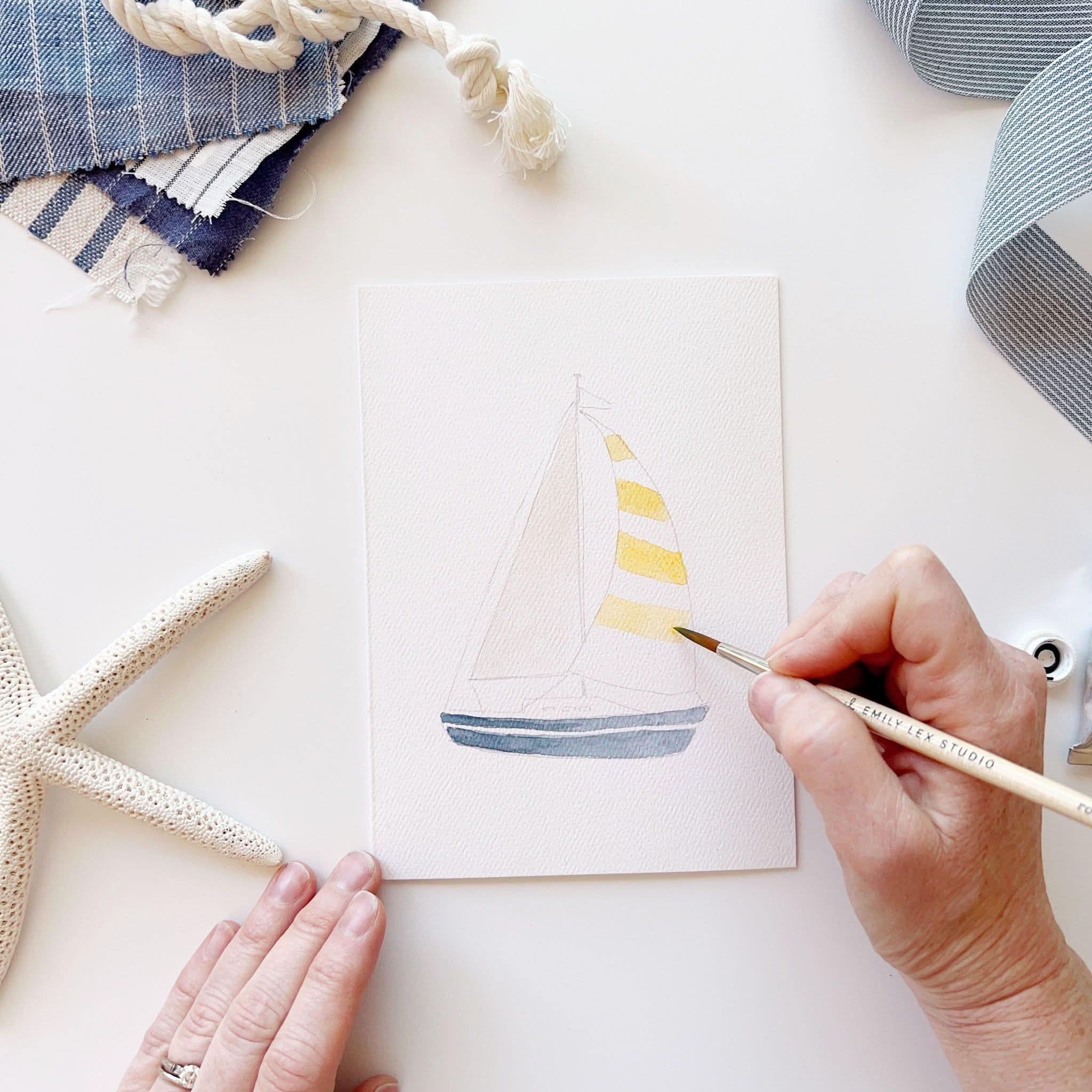 SEASIDE PAINTABLE NOTE CARDS