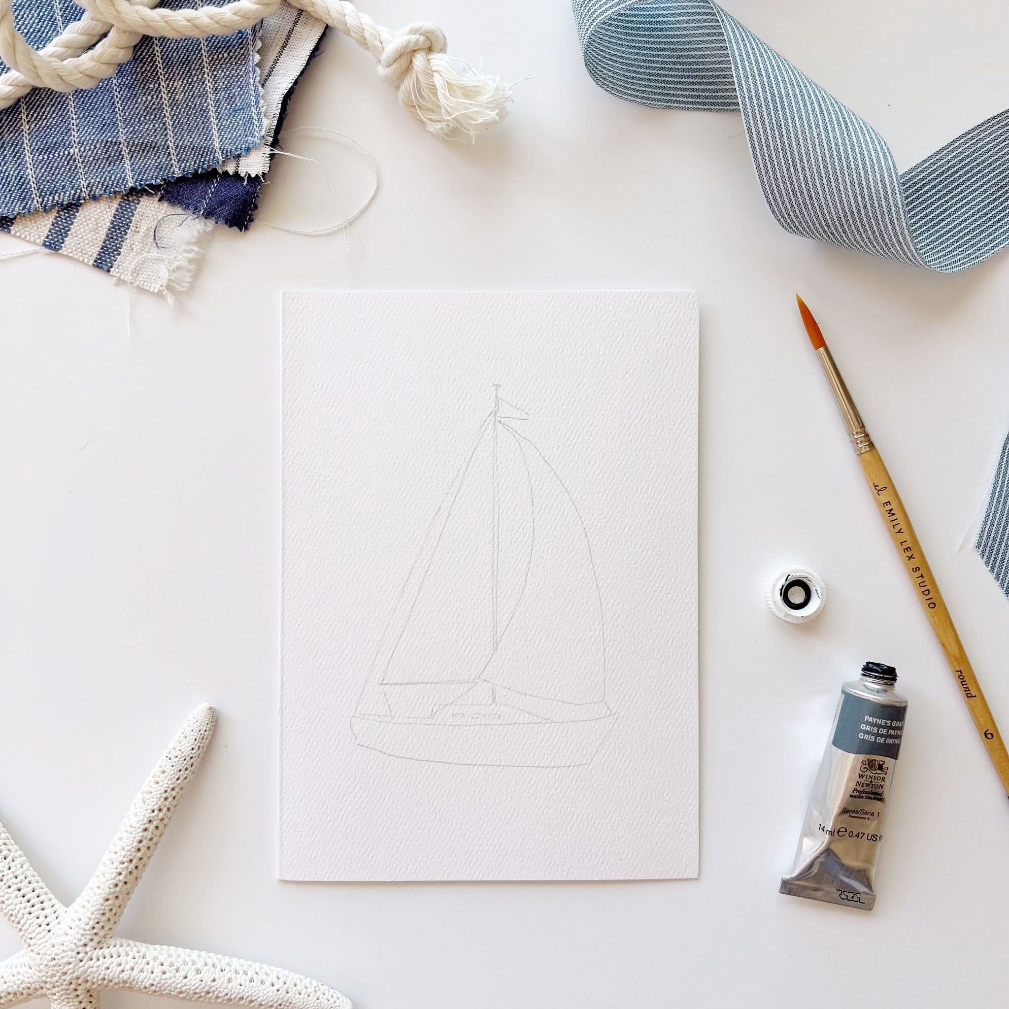 SEASIDE PAINTABLE NOTE CARDS