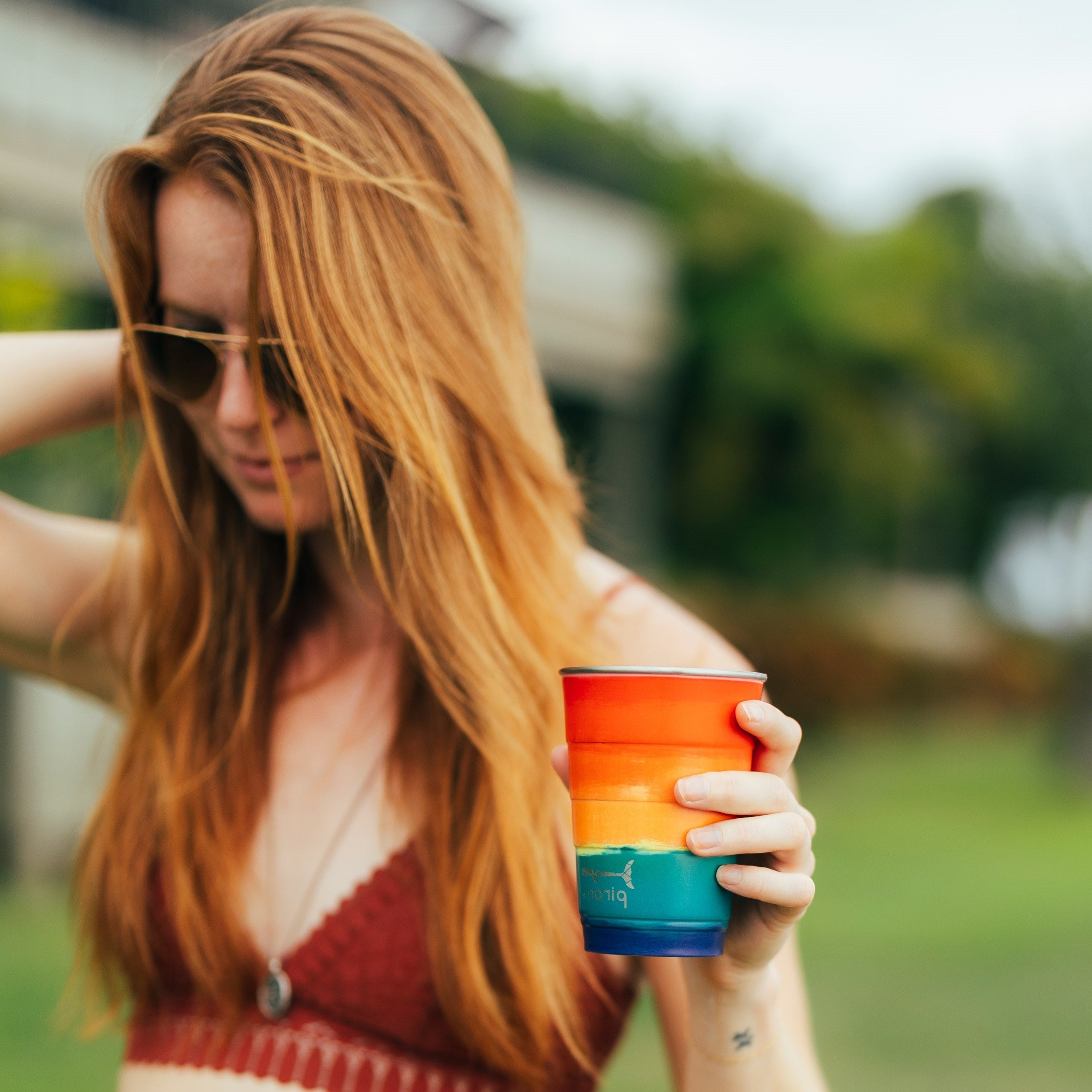 Sunset Ombre 16 oz Stainless Steel Insulated Tumbler