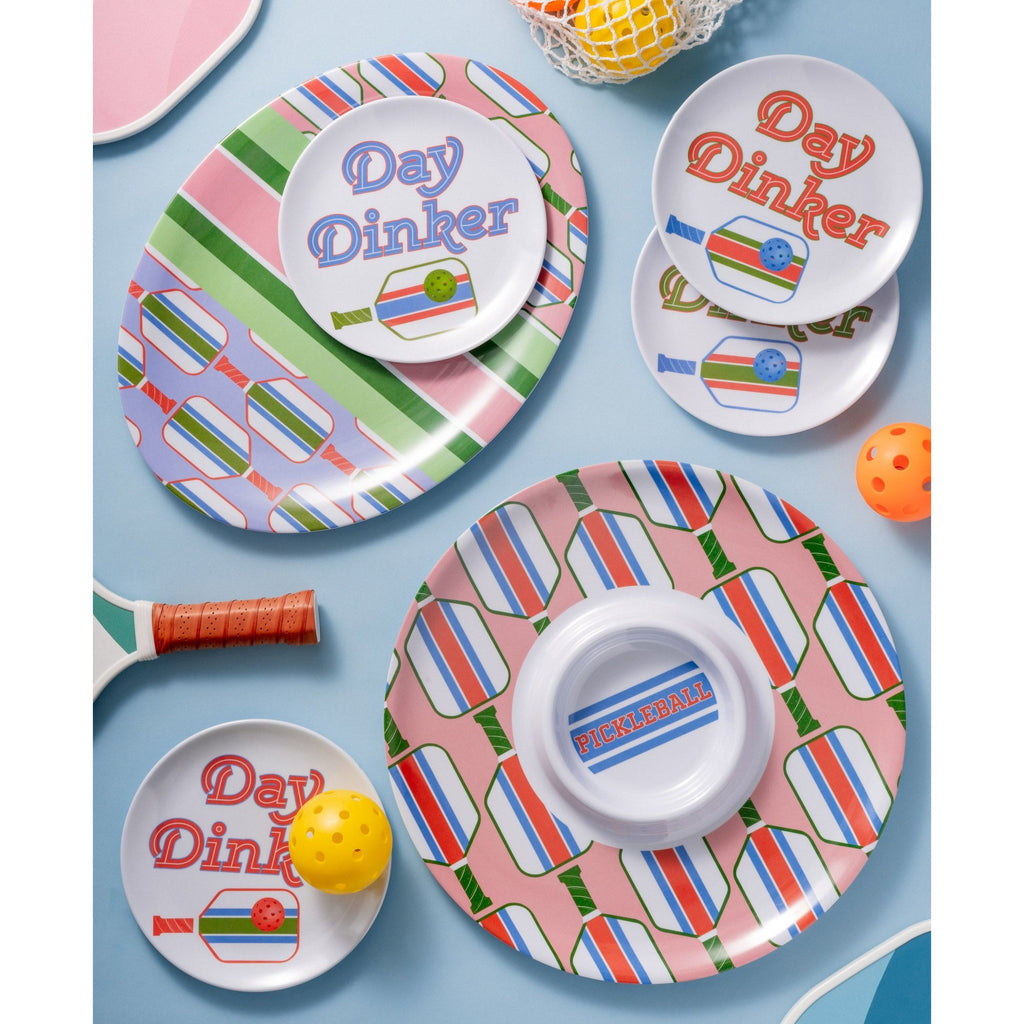 Melamine Pickleball Appetizer Plates (set of 4)