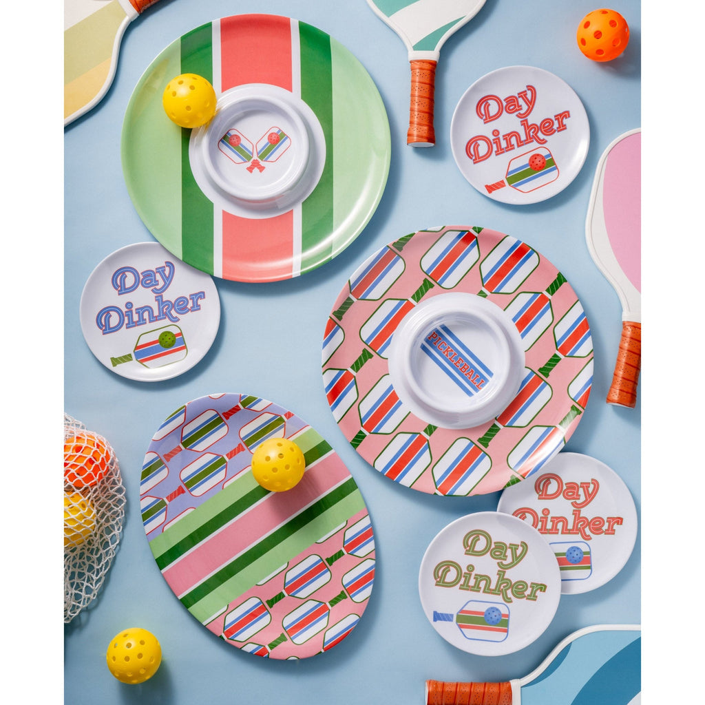 Melamine Pickleball Appetizer Plates (set of 4)