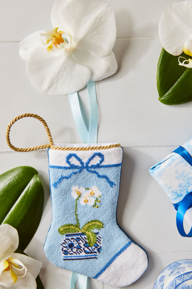 Porcelain Petals Bauble Stocking