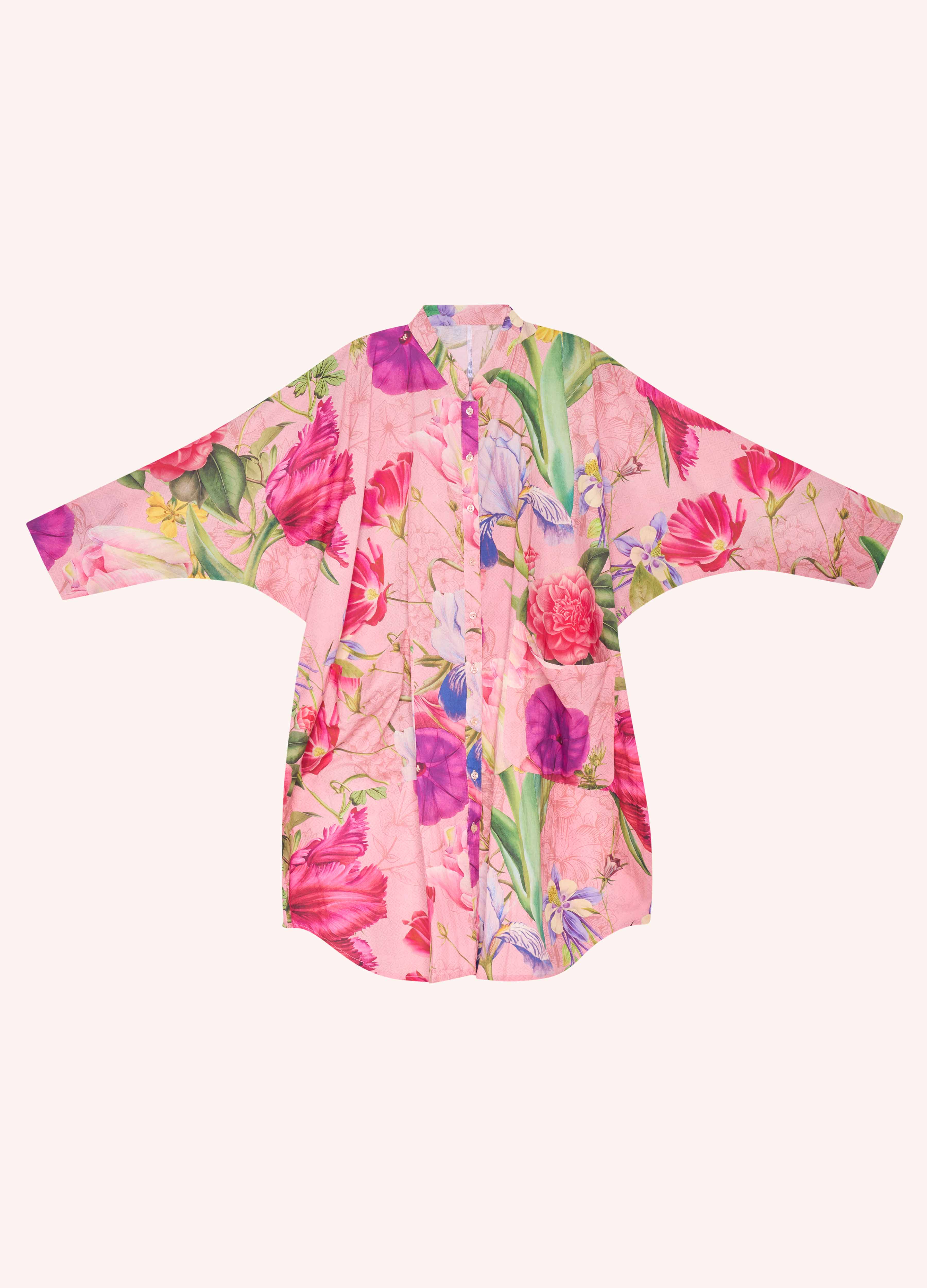 Oversized Shirt/Dress - Floral Study - Petal