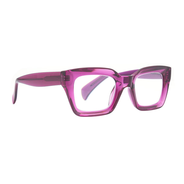 Sophie - Transparent Purple (2.00) Blue Light Blockers