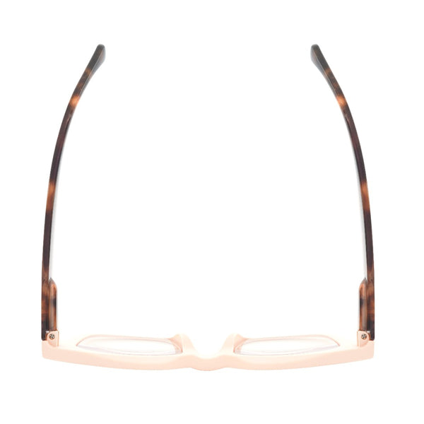Fiona - Matte Peach/Tortoise Temples (2.00) Blue Light Blockers