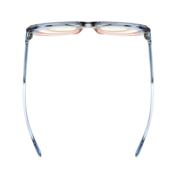 Keiko - Transparent Blue/Peach (2.00) Blue Light Blockers