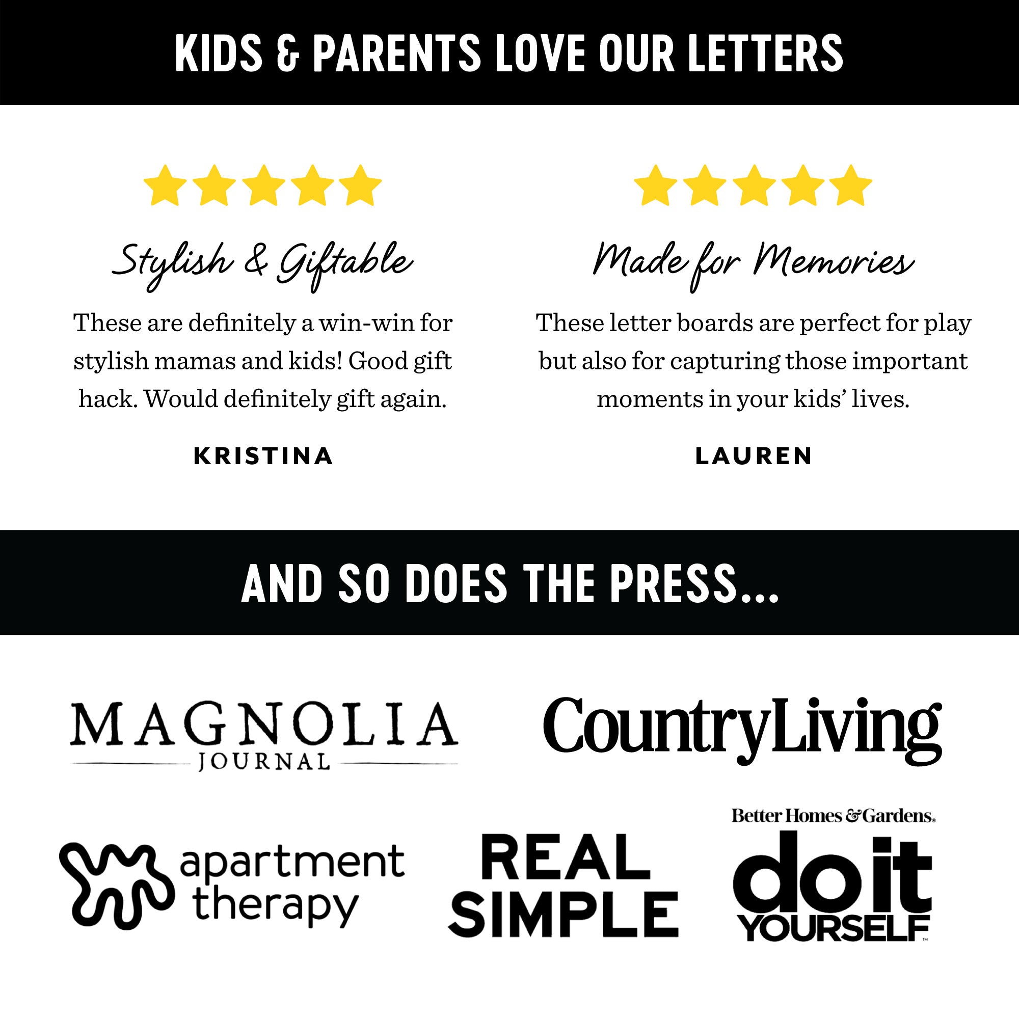 Magnetic Letters Paper White (classic serif)